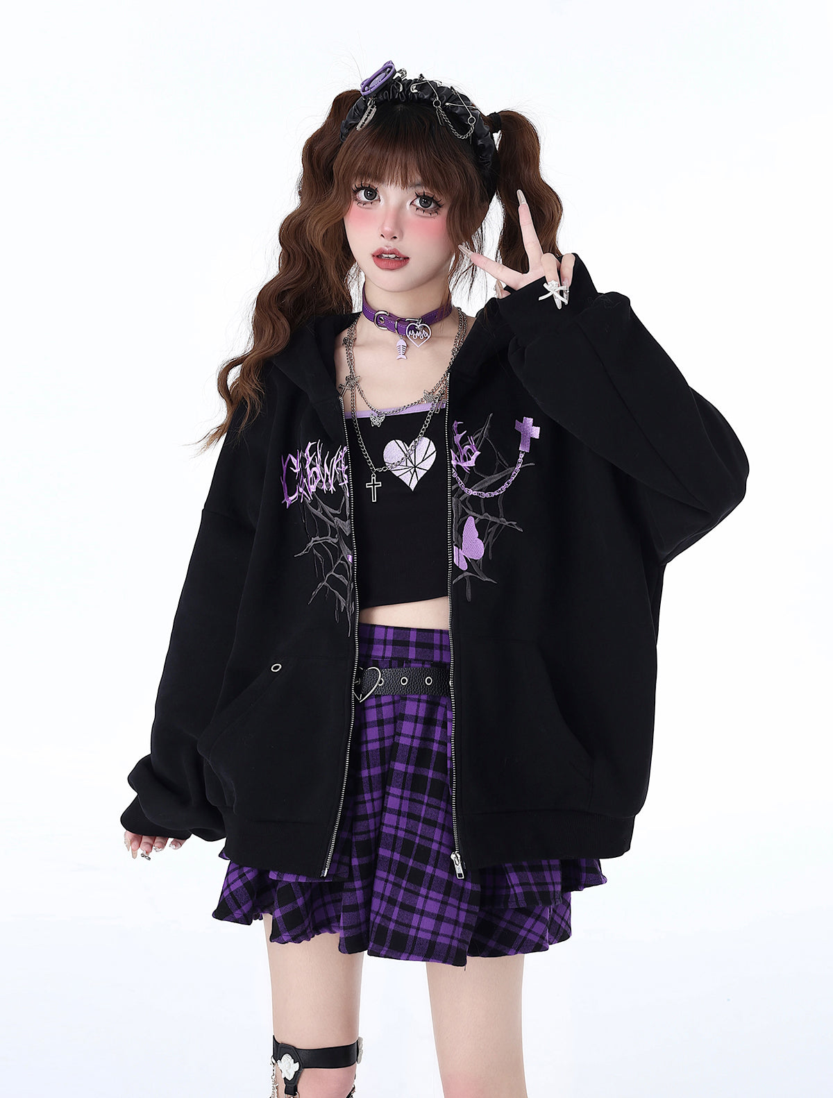 Punk Lose Süße Hoodie Nische Vielseitig