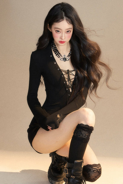 Sleek V-neck jumpsuit