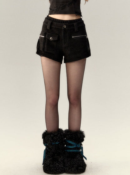 Wollplüsch-Shorts