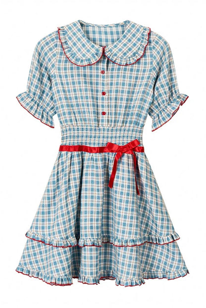 Kleid Cherry Mist Girly Berry Check Cheese