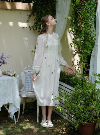 優しいベビーフラワーフレンチスタイルドレス