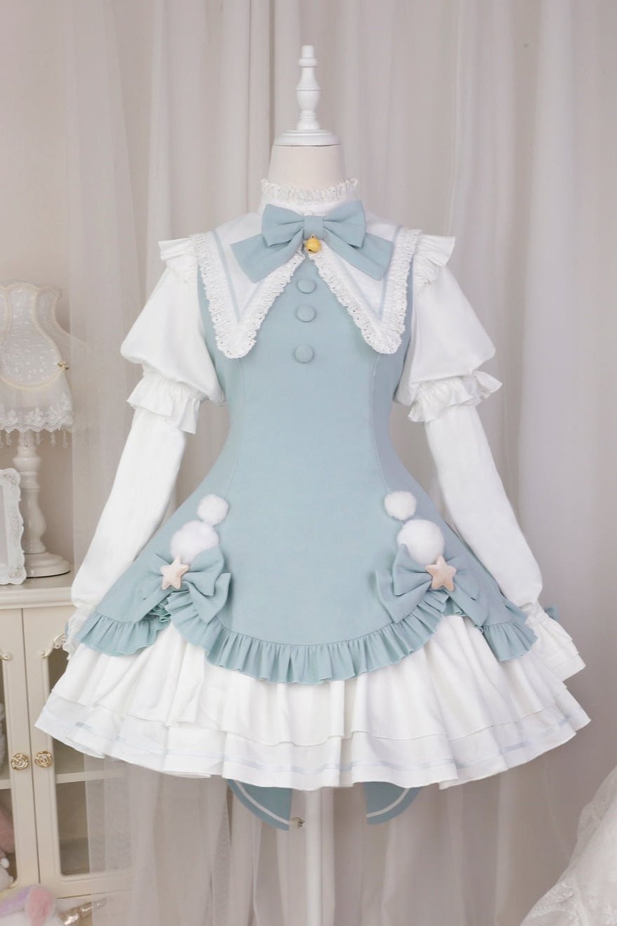 Süßes Lolita-Kleid. Magisches Reservat-Mädchen, mädchenhaft