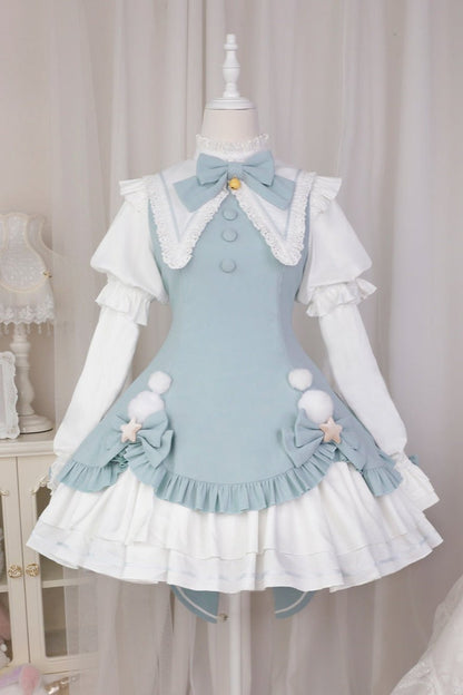 Süßes Lolita-Kleid. Magisches Reservat-Mädchen, mädchenhaft