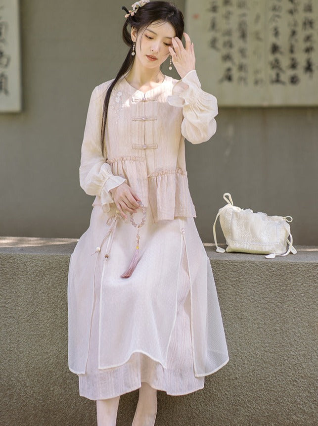 Girly Long Skirt Sweet + Top Flared Asymmetrical
