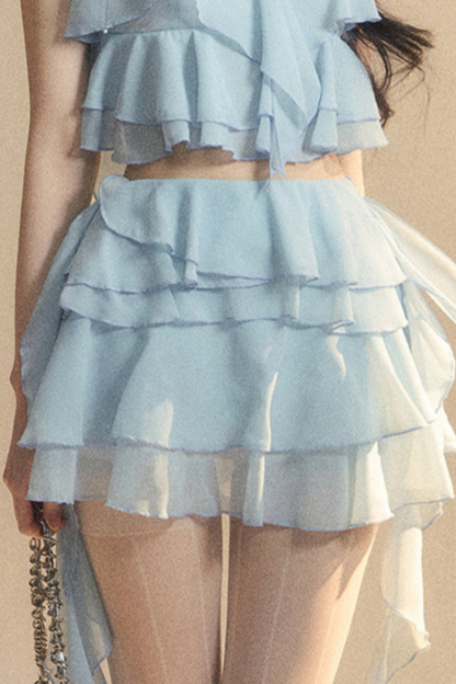 スカート+ショートキャミソール アニメ シフォン