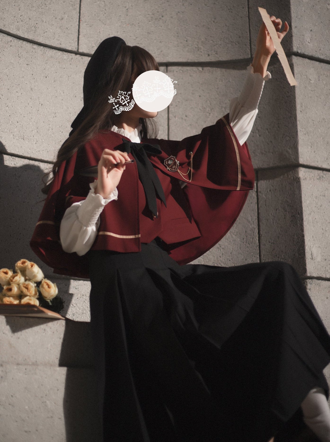 クリスティーンケープ エレガントスカート ベストシャツ ロング