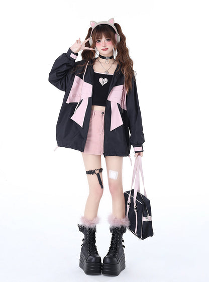 Neighborhood Angel Hoodie Ribbon Loose the Zip Mist in