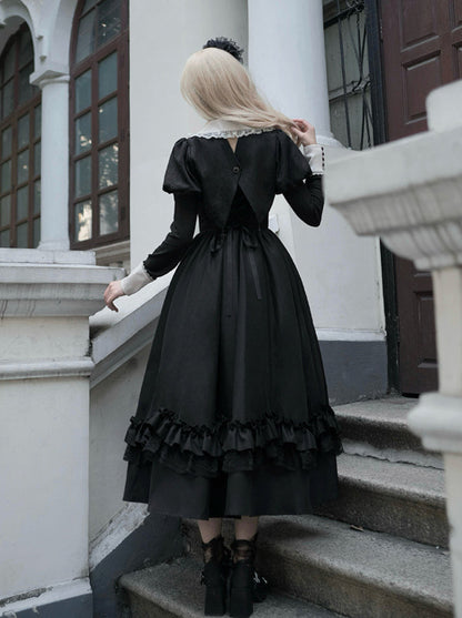 袖シンフォニーサスペンドジャケットドレスゴシックナイトショートロング