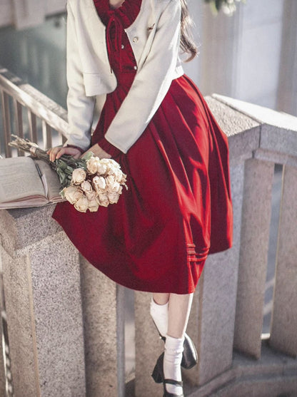 Elegant White Short Waist Retro + Jacket Design Logo