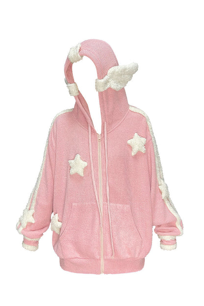 ピンクジャケットエンジェルニット