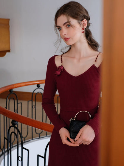 キャミソール ローズ ローズフラワー クイーン ドレス カーディガン