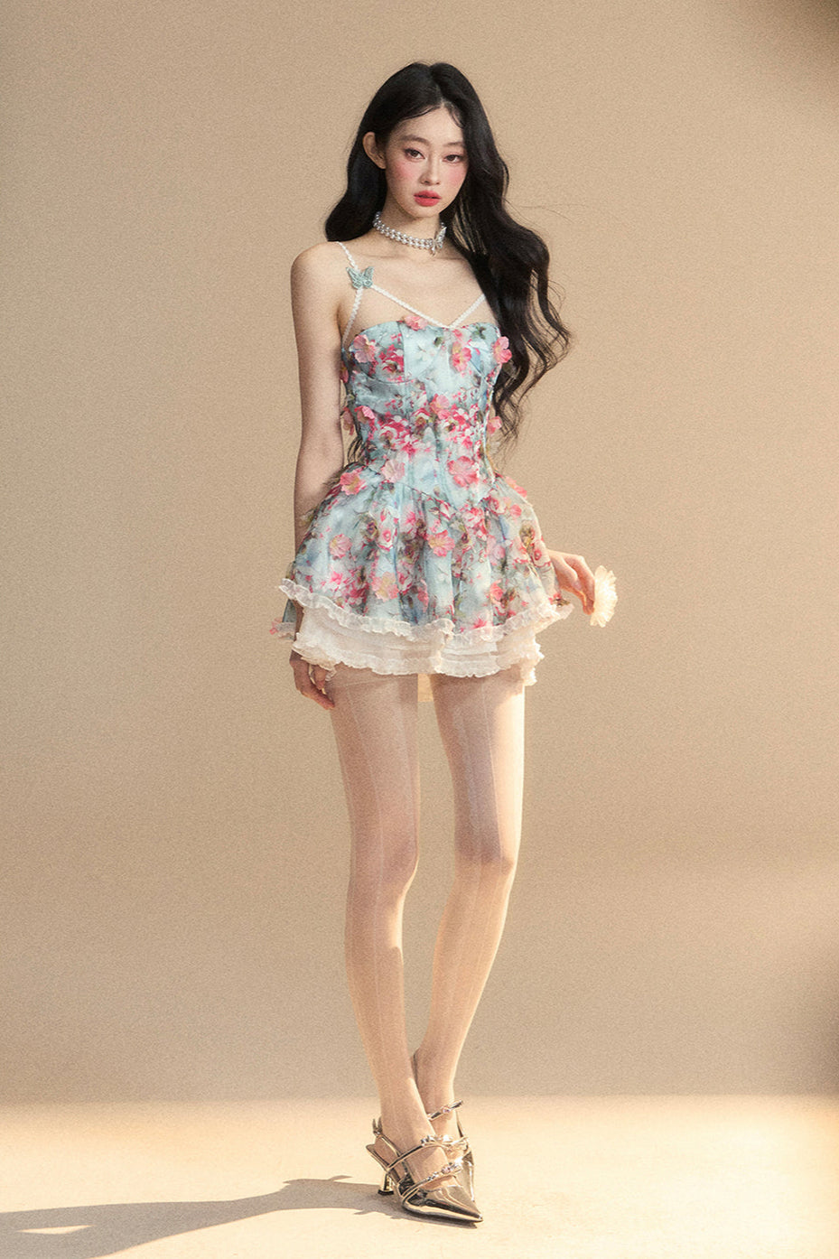 Camisole Blumenprodukt Prinzessin Kleid Malerei Vorbestellung