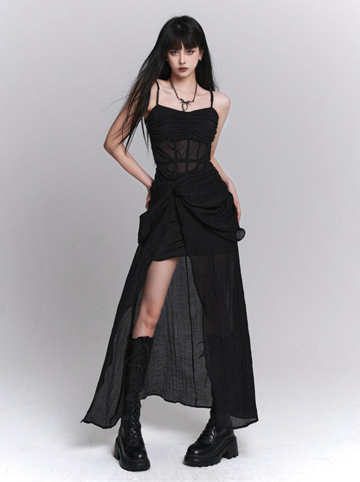 ゴーストドレスの少女の黒いパーティー