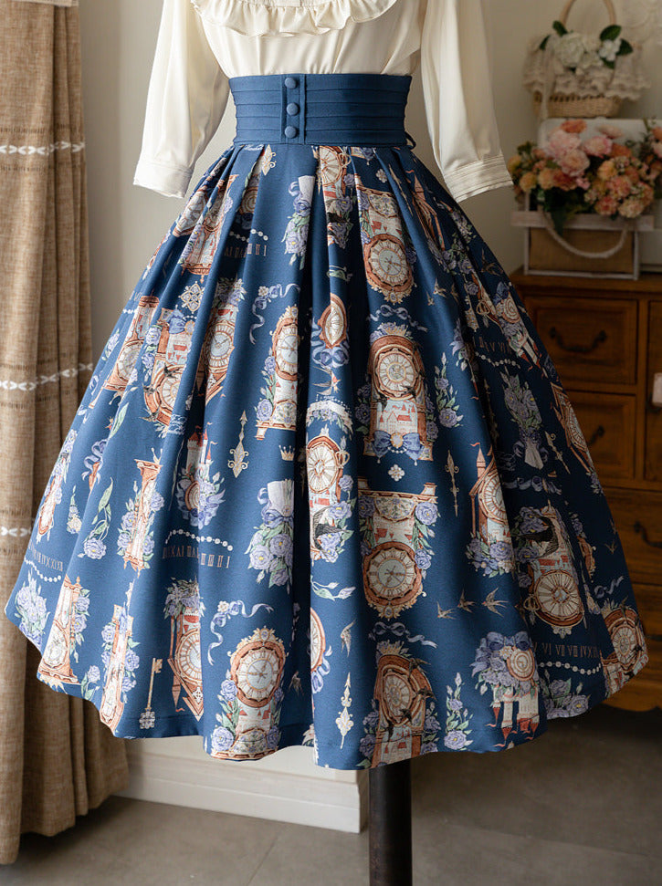 ロリータエコー デイリーエコー セットアップ サスカート エレガン トロクラシカルプリントシャツ エターナル