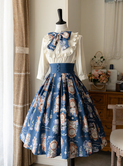 ロリータエコー デイリーエコー セットアップ サスカート エレガン トロクラシカルプリントシャツ エターナル