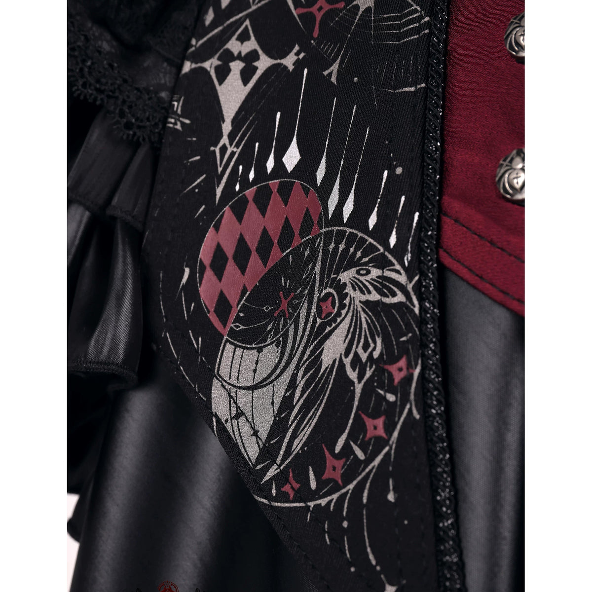 Sin Embroidered Corset Belt & Double-Sided Printed Train