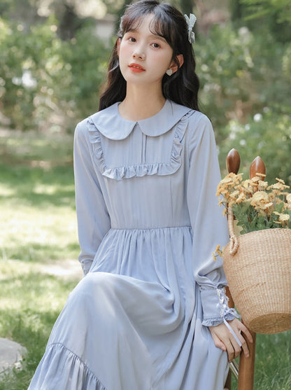 アートドレス フリル ロング レトロ