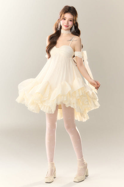 Perlensaum-Sohlenkleid Sweet Cami Salt Sea