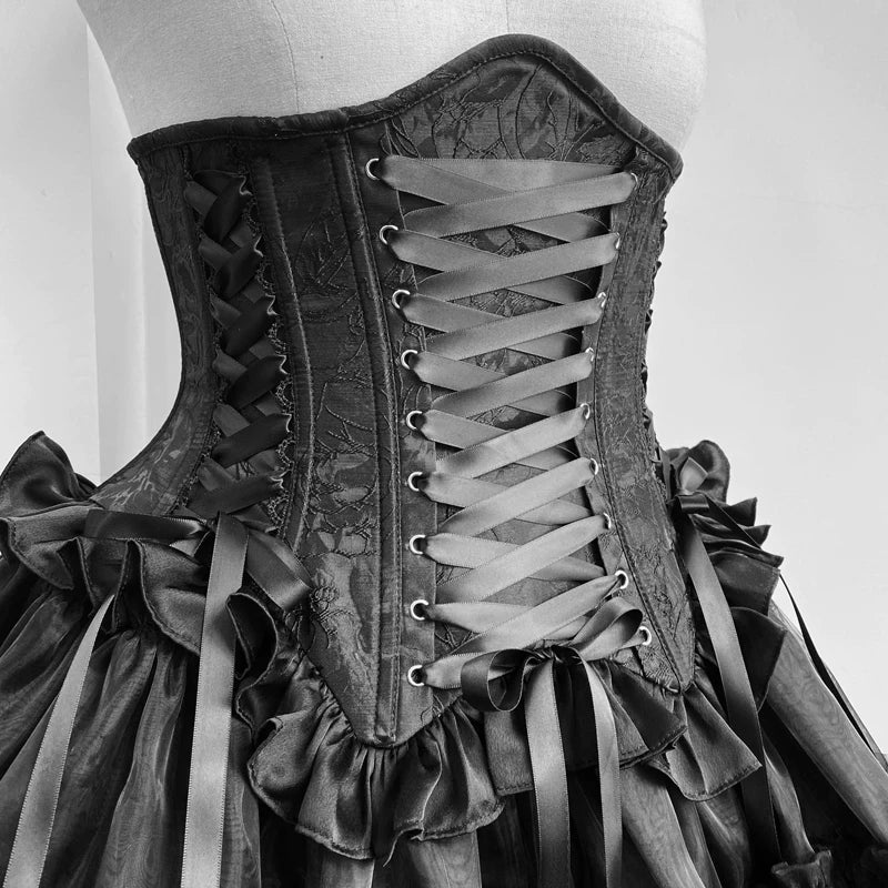 Veiled Butterfly Gothic Lolita Corset & Skirt | Luna Script