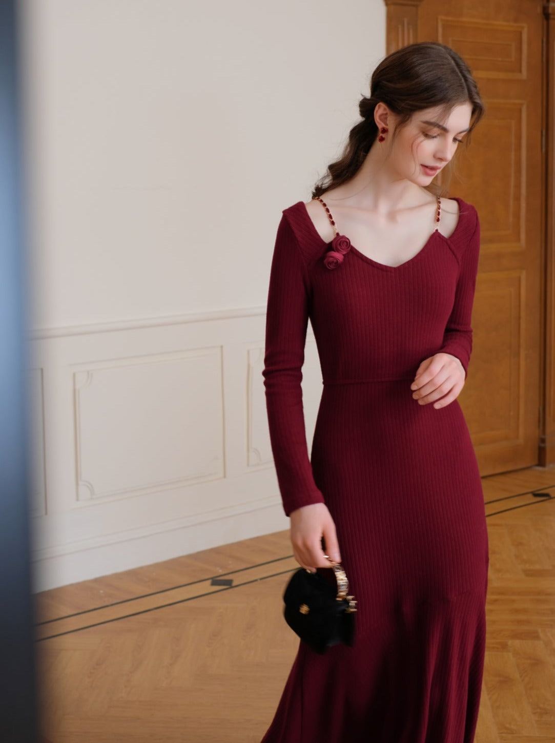 キャミソール ローズ ローズフラワー クイーン ドレス カーディガン