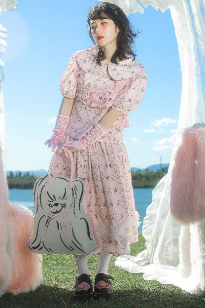 バブルスリーブアイランドスウィートシャツ