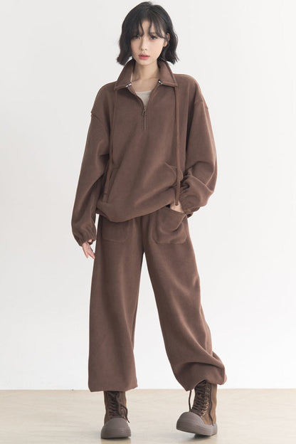 ミューズ：春秋ハーフジップグラビティカジュアルセット