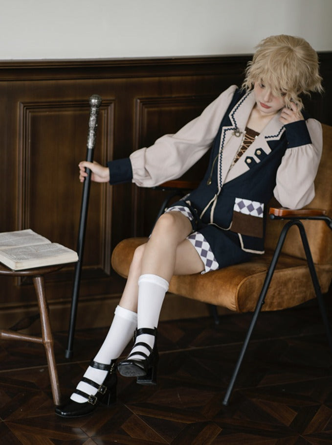 Setup Steampunk Lolita Print Fishtail Embroidery