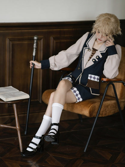 Setup Steampunk Lolita Print Fishtail Embroidery