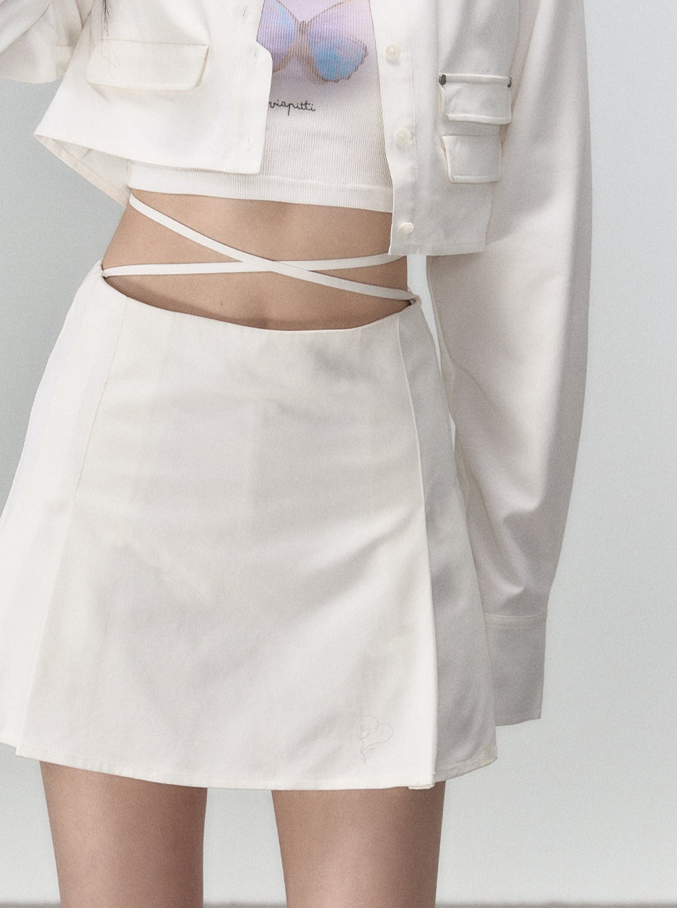 Fashionable Skirt Two-piece Jacket Coat + Short