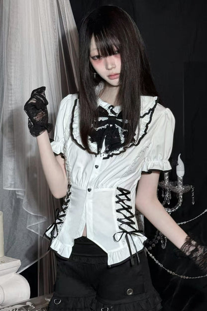 リボンクラッシュシャツ