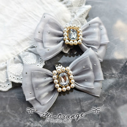Handmade Lolita Shoe Clips - Removable Bow Shoe Flower