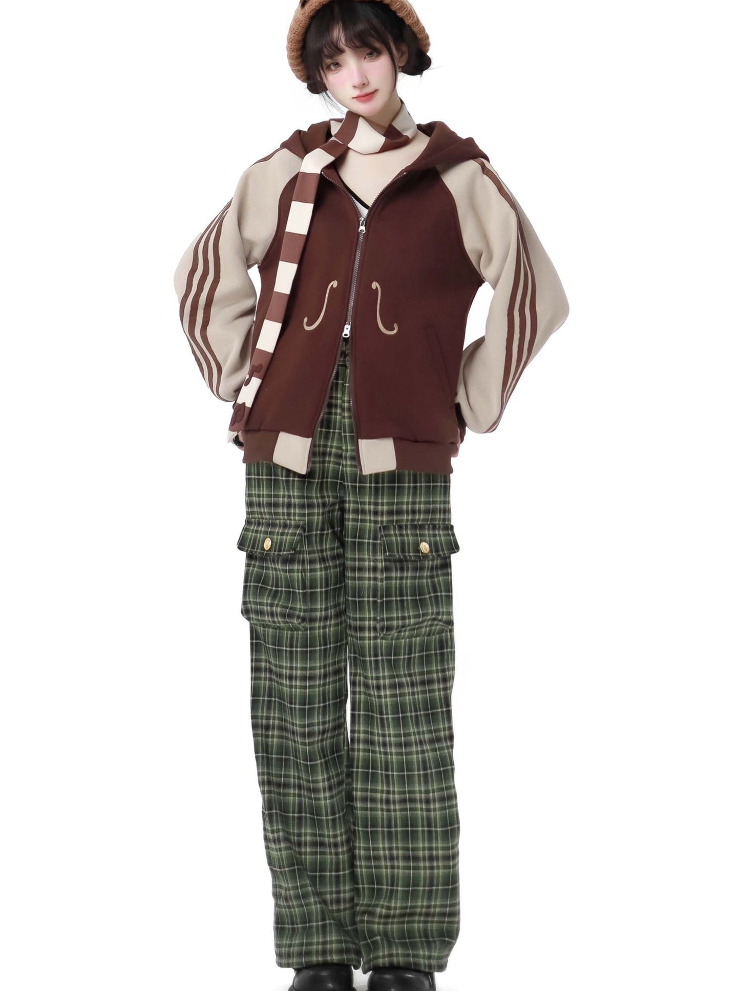 Violin Concerto Sweaty Foody Jacket + Off Ward Trainer + Check Pants