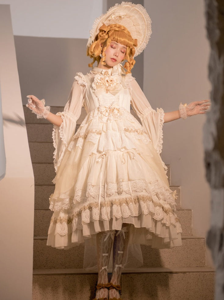 ゴージャスなプリンセスロリータのウェディングドレス