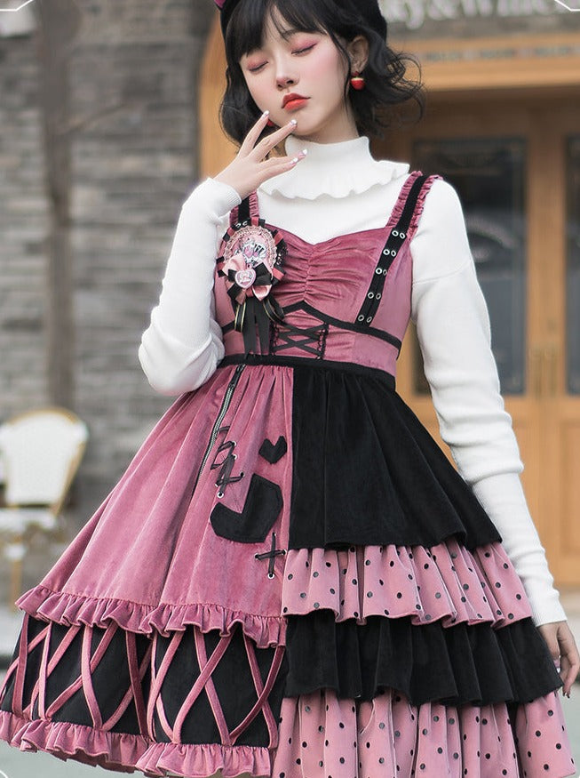 Dress Short + Lolita Jacket Asymmetrical Frilled
