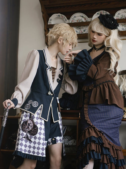 Setup Steampunk Lolita Print Fishtail Embroidery