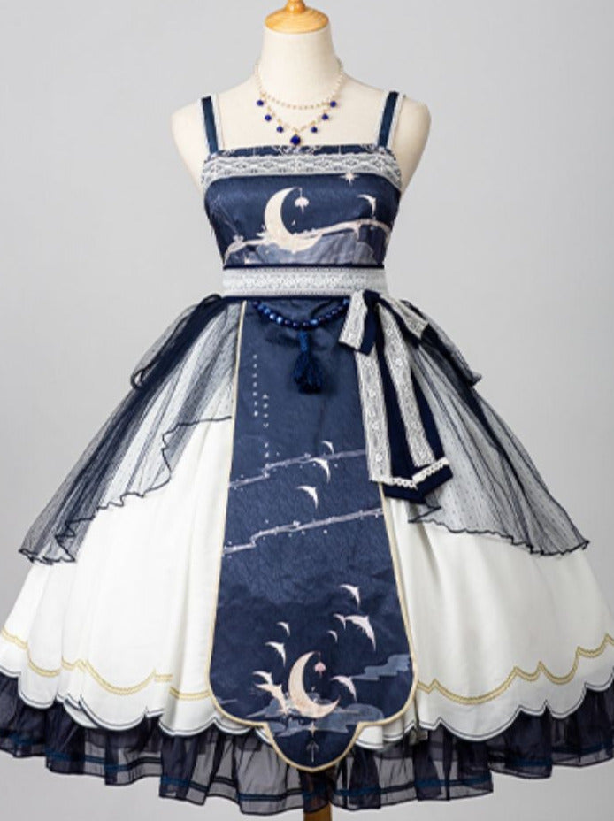 Set Lolita Night Crescent Moon Suspended Dress