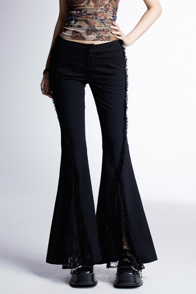 スパイシーレースマイクロフレアパンツ