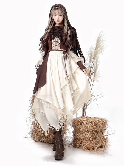 Stil Kleid Exotische Weste Cape