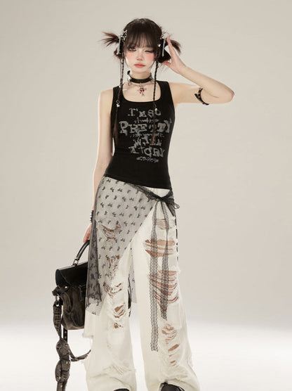 リボンシアーレーススカート