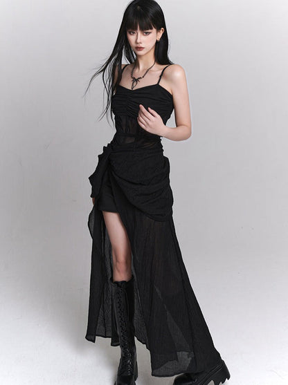 ゴーストドレスの少女の黒いパーティー