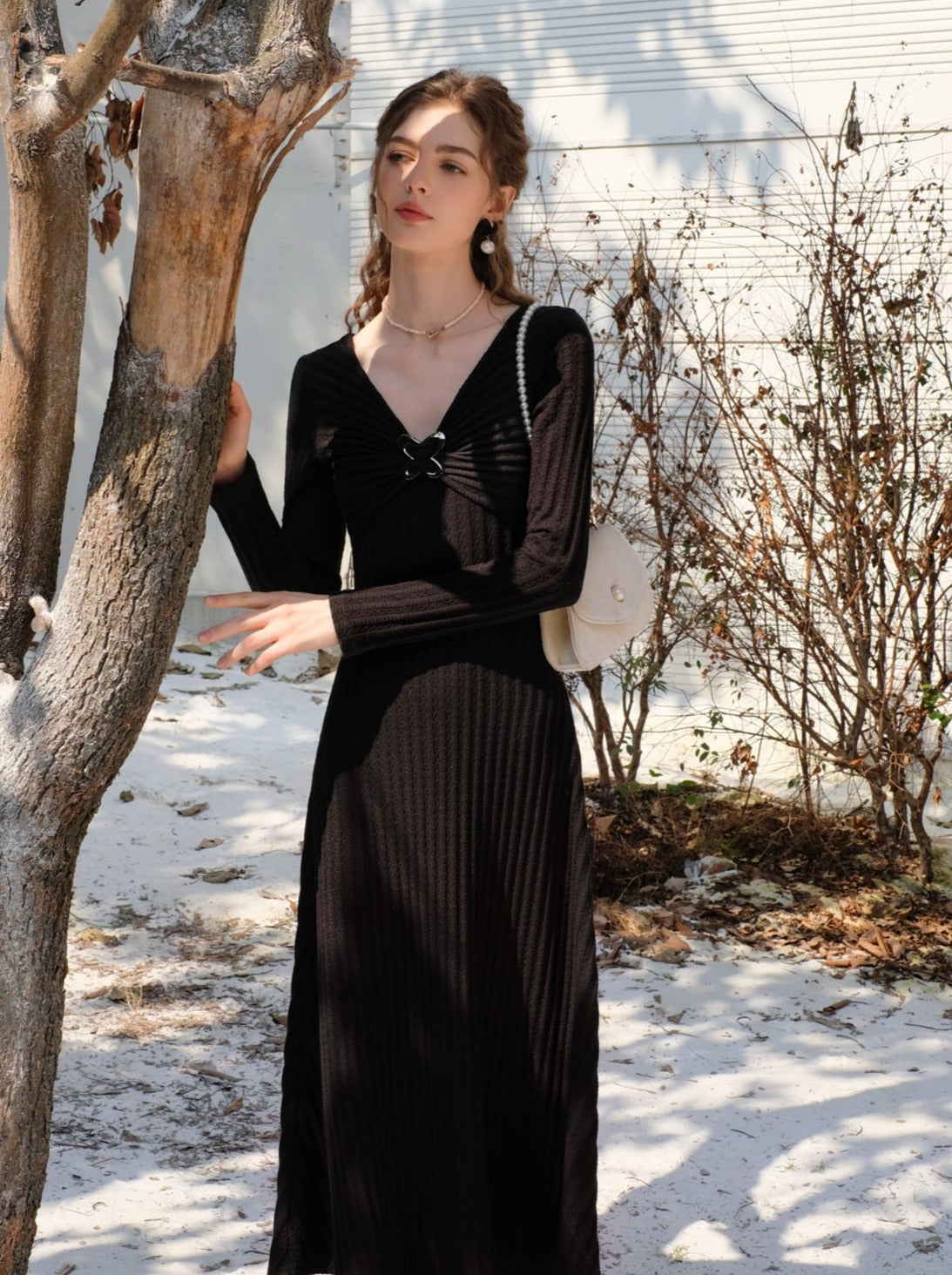 Long Slim Sonata Dress Queen Retro