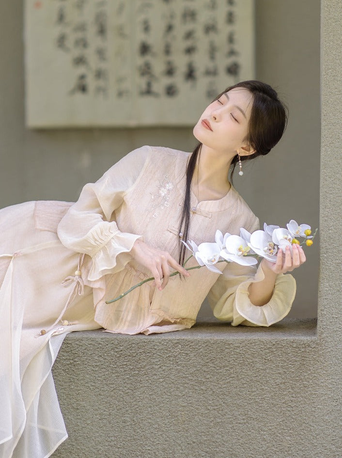 Girly Long Skirt Sweet + Top Flared Asymmetrical