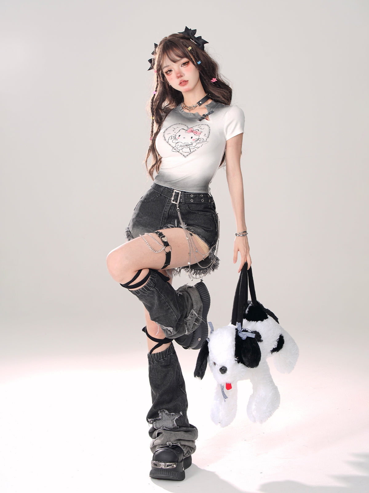 Girly Cool Denim Flared Blue Shorts