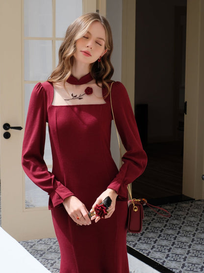 ローズクイーンシティレトロフォグチャイナドレス