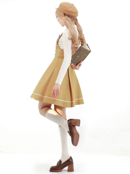 カレッジサスペンダーブラウススカートバッジ