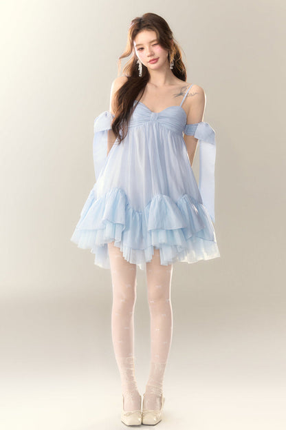 Perlensaum-Sohlenkleid Sweet Cami Salt Sea