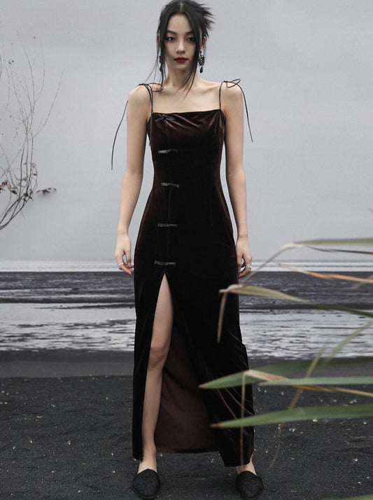 Schnallenkleid China Summer Dark