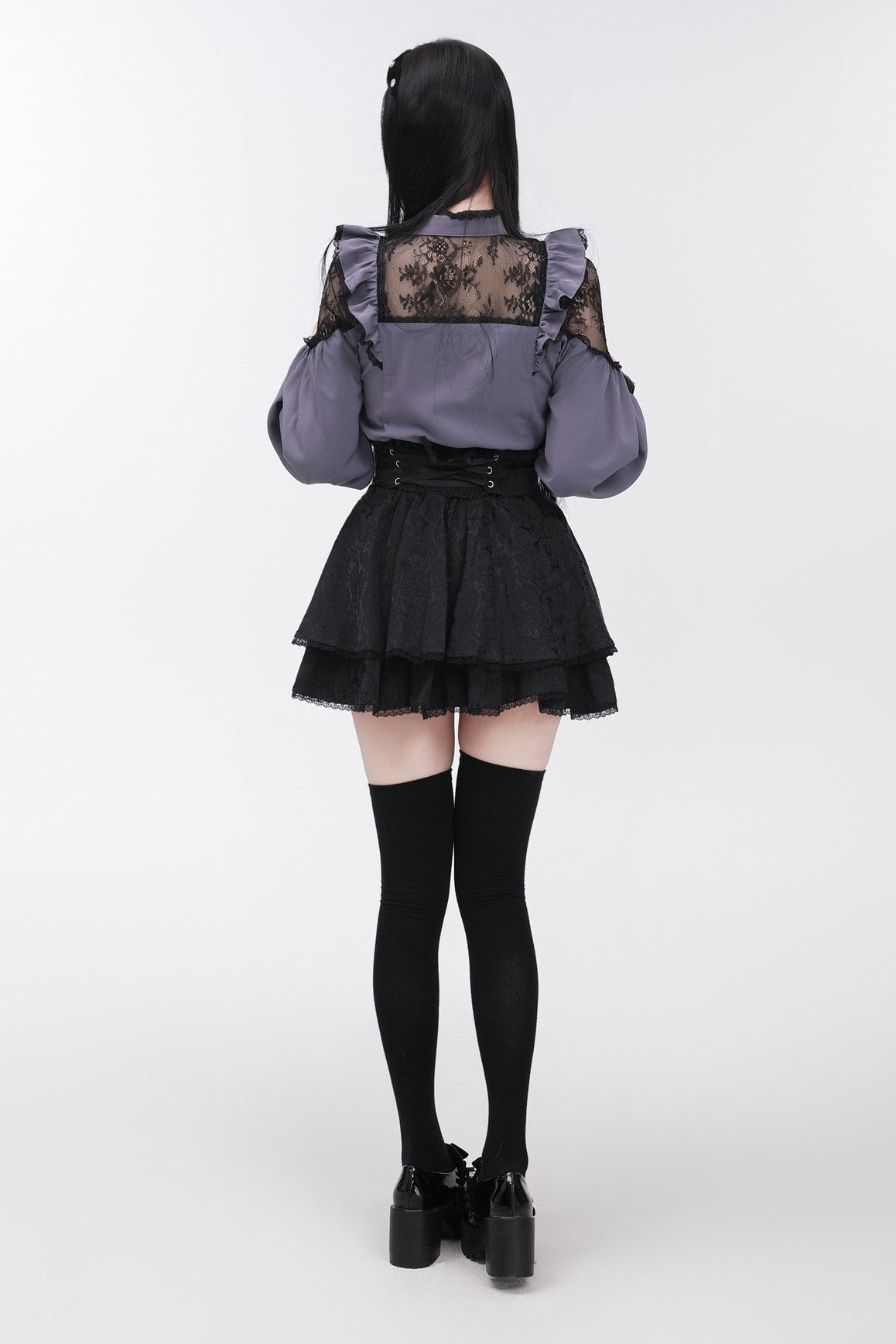 レースリボンブラウスショルダー