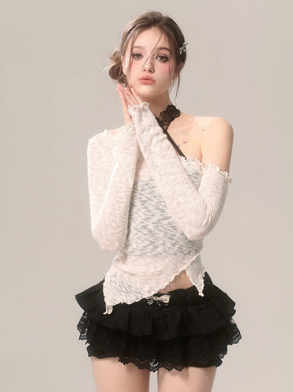 レースインナーウェアトップ ホルターネック