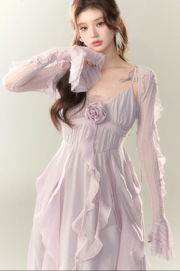 ショート丈のフレンチシアーカーディガン